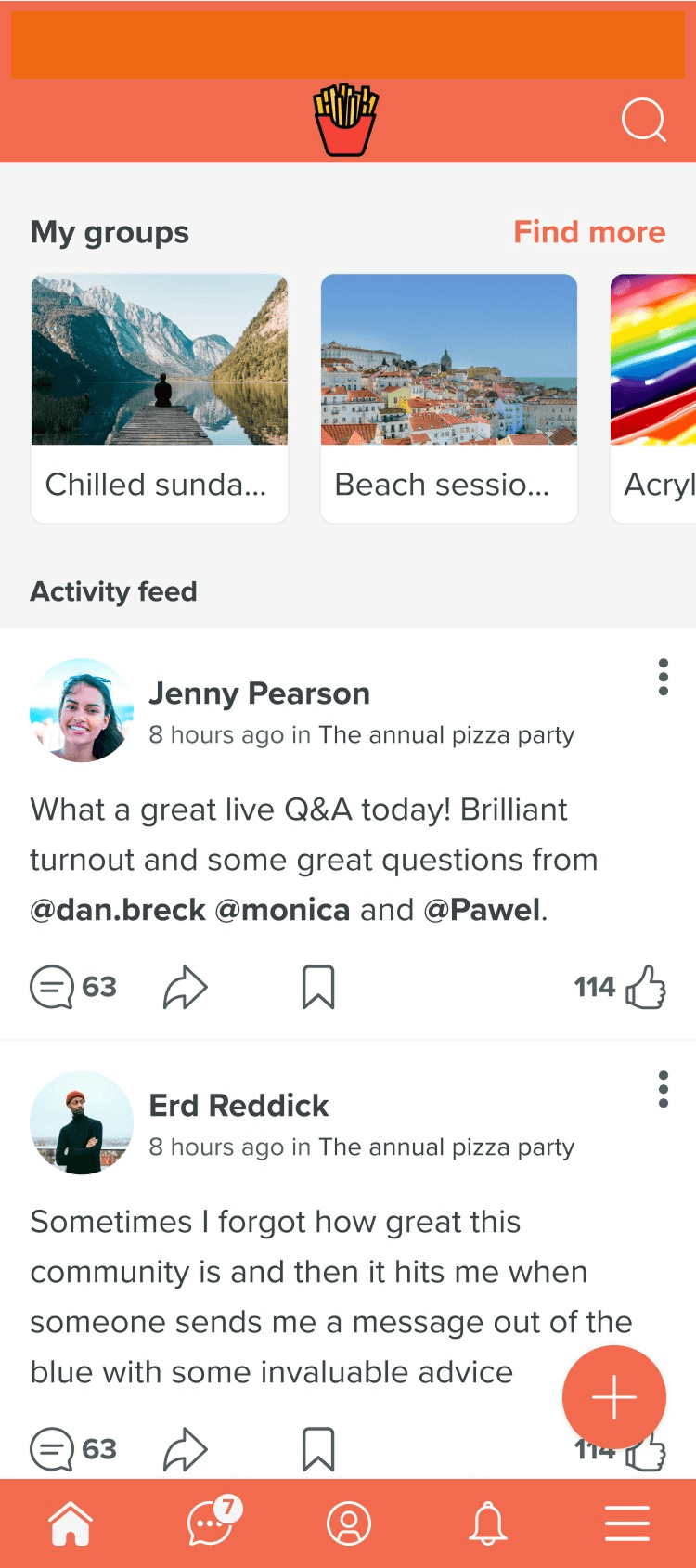 Groups and feeds