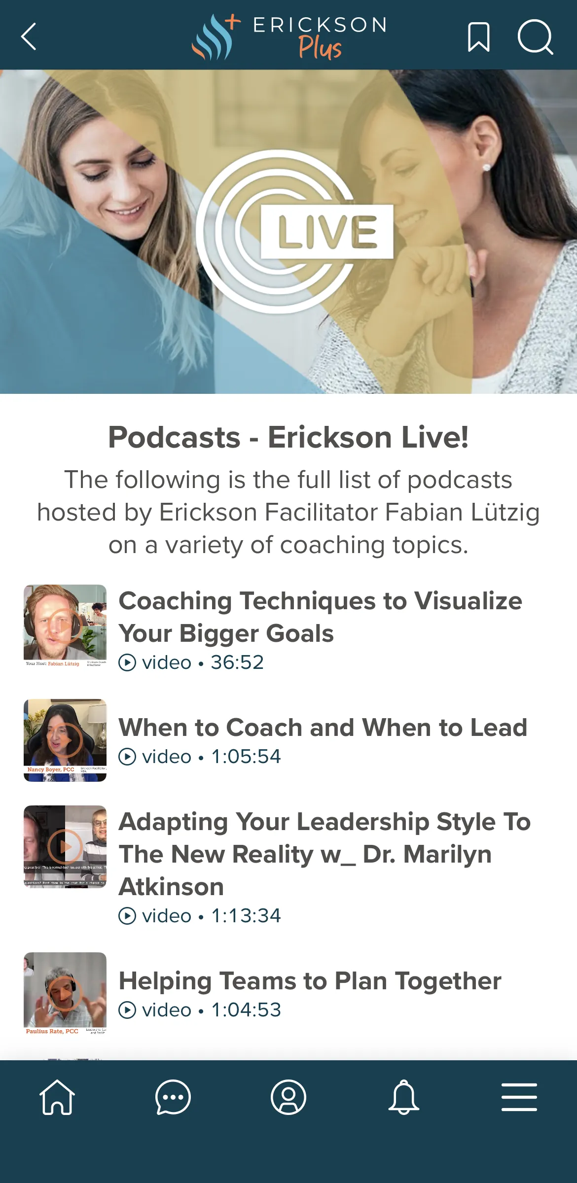Erickson live session